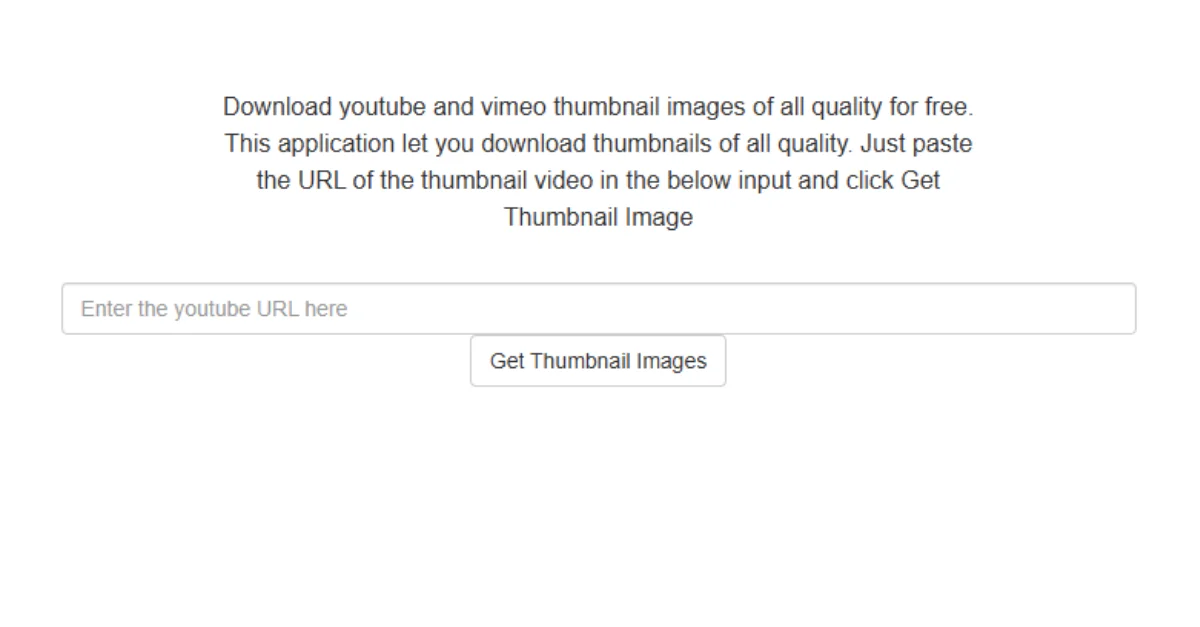 Image YouTube Thumbnail Downloader