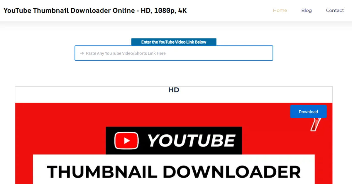 YouTube Thumbnail Downloader Online Free