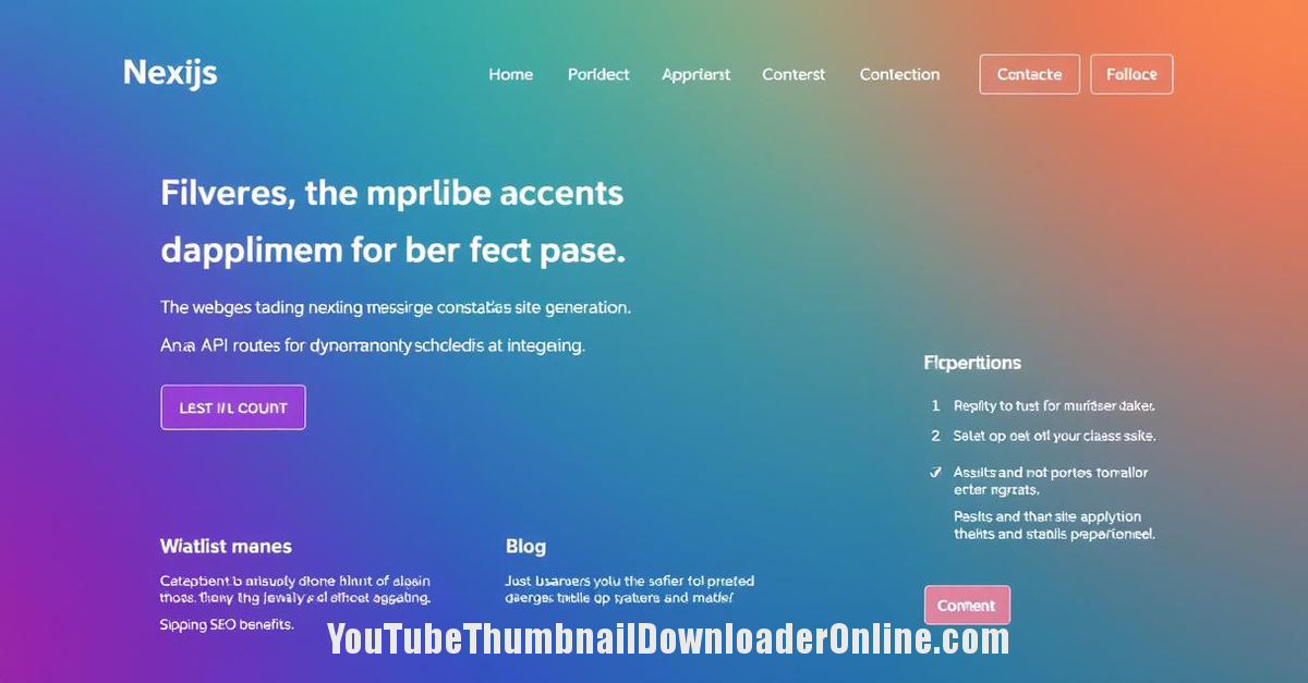 Next.js framework screenshot – a React framework for building web applications