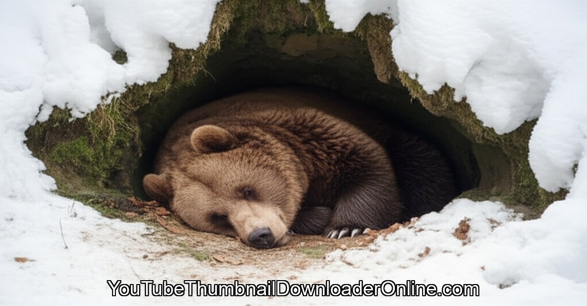 Bear hibernation preparation - a bear gathering food before winter