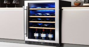 The Kalamera 15-inch 30 Bottle Wine Cooler, designed for flexible built-in or freestanding installation.