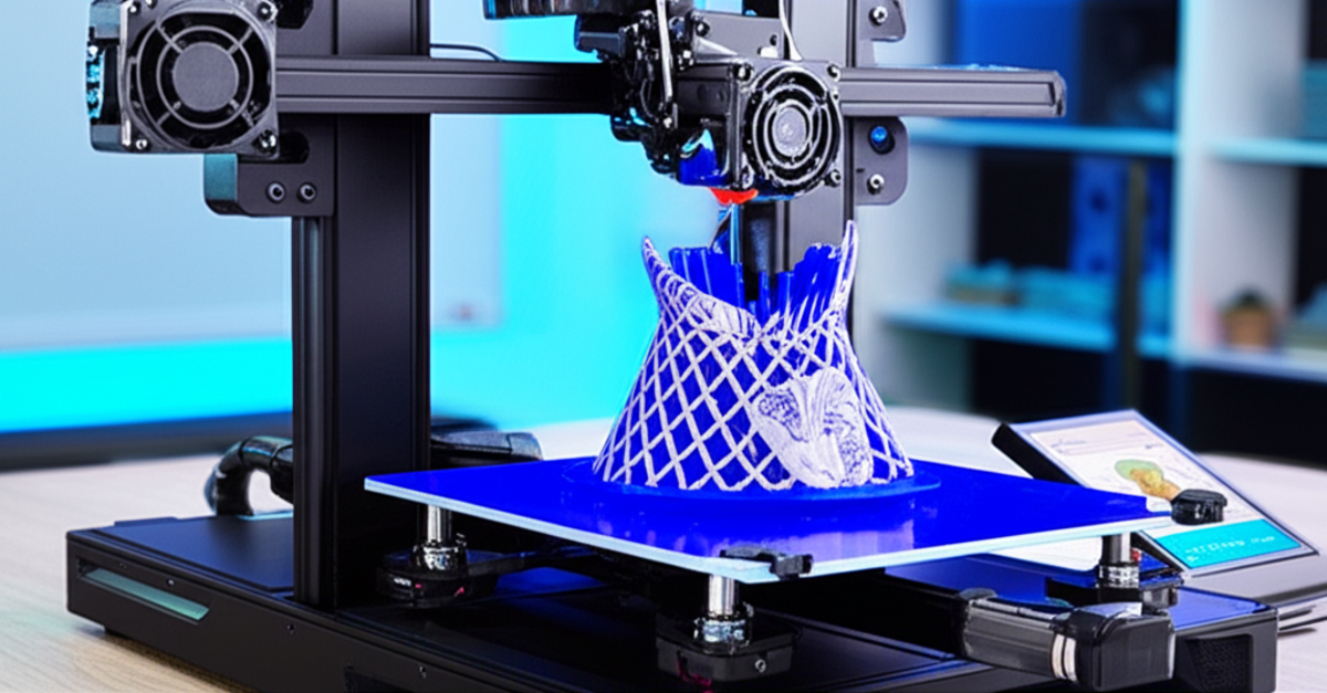 The ELEGOO Neptune 4 Pro 3D printer precisely printing a complex model at high speed.