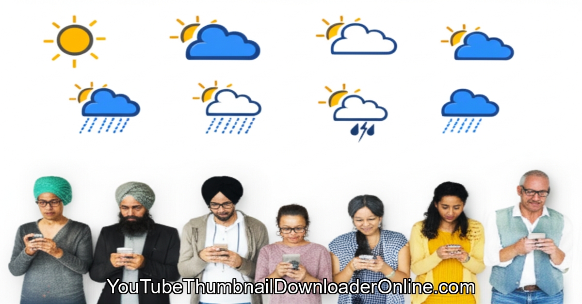 Weather forecast infographic showing temperature predictions