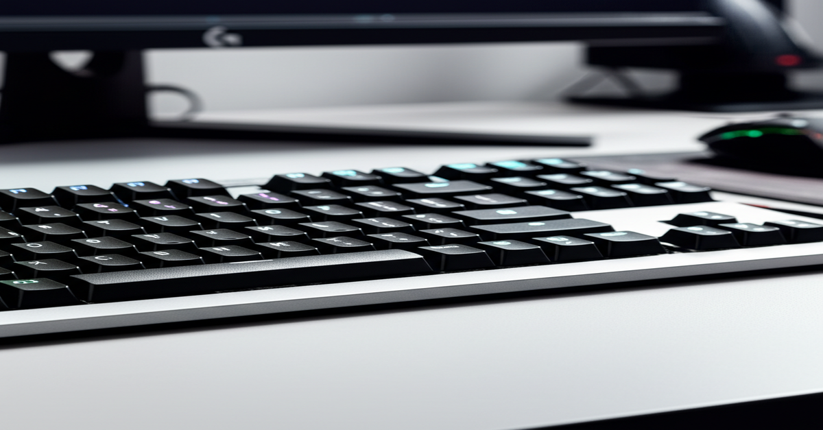 The Logitech G915 LIGHTSPEED TKL Wireless Gaming Keyboard on a desk, highlighting its sleek design and RGB lighting.