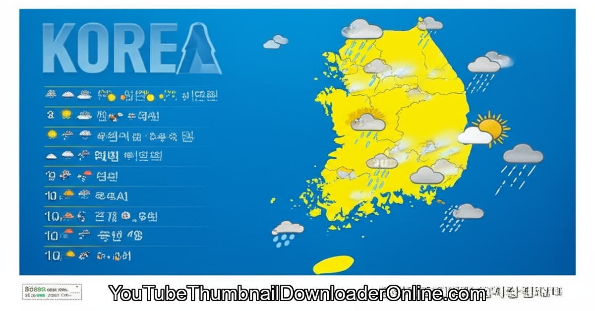 Korean weather forecast webpage screenshot showing real-time nationwide weather and weekly trends